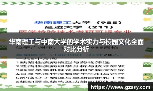 华南理工与中南大学的学术实力与校园文化全面对比分析